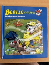 Bertje Knabbel schuilen voor de storm