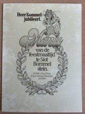 Heer Bommel jubileert menukaart 10 jaar bommel